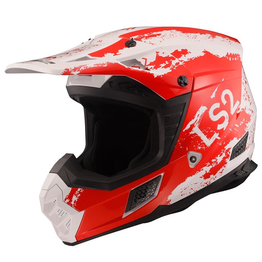 LS2 HELM COZ HYDE Red/White XS - Driven Powersports