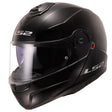 LS2 Strobe II Modular Helmet Solid Black XS - Driven Powersports