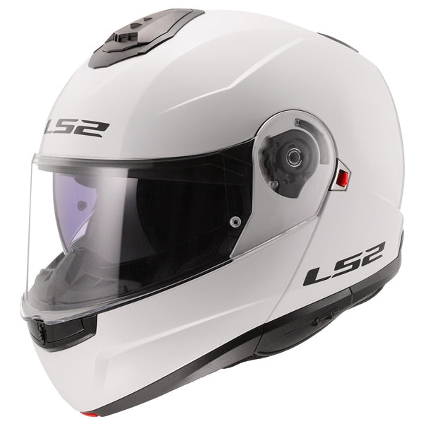 LS2 Strobe II Modular Helmet Solid White XL - Driven Powersports