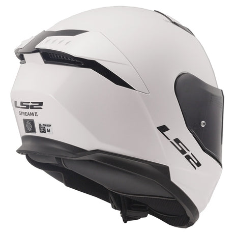 LS2 Stream II Full Face Helmet White XS - Driven Powersports