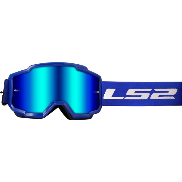 LS2 GOGG CHARGER Black/Blue Clear - Driven Powersports