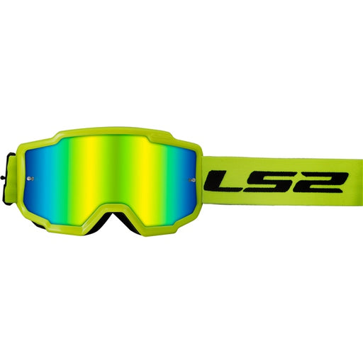 LS2 GOGG CHARGER BK/HI-VIS Yellow Clear - Driven Powersports