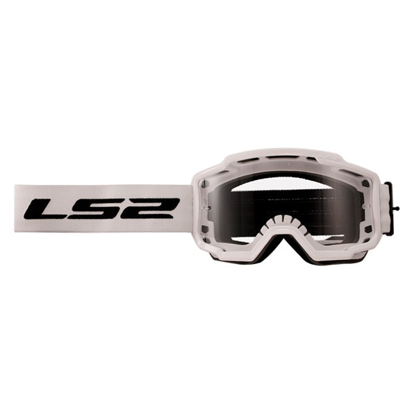 LS2 Charger Goggle White Clear - Driven Powersports