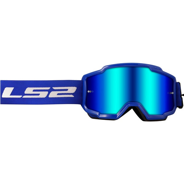 LS2 Charger Plus Goggle Black/Blue Blue - Driven Powersports