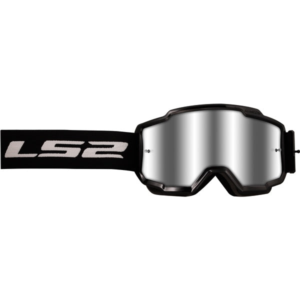 LS2 Charger Plus Goggle Black Silver - Driven Powersports