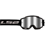 LS2 Charger Plus Goggle Black Silver - Driven Powersports