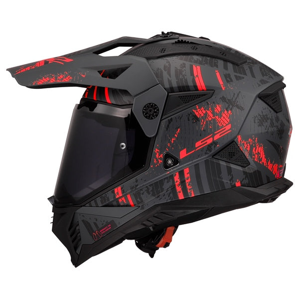 LS2 Blaze II Off-Road Helmet Crazy Light Gray/Red SM - Driven Powersports