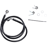 DRAG SPECIALTIES 04-10883C/1200C +4 FRT BRK LINE KIT Black Front - Driven Powersports