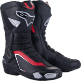 ALPINESTARS BOOTS SMX-6 V3 Black/Silver/Red Front - Driven Powersports