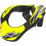 ALPINESTARS Neck Support (Youth) Black/Yellow Front - Driven Powersports