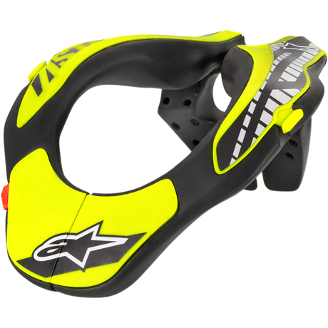 ALPINESTARS Neck Support (Youth) Black/Yellow Front - Driven Powersports