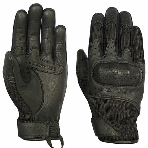 HELGRADE WILDE LEATHER AND MESH GLOVES Black Women's Large - Driven Powersports