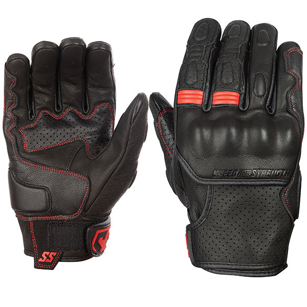 SPEED & STRENGTH MEN'S TWIST OF FATE GLOVES Red/Black Women's Small - Driven Powersports