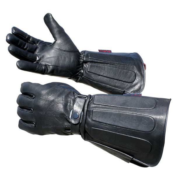 Rockhard MEN'S LONG GAUNTLET GLOVES Black Small Men's - Driven Powersports