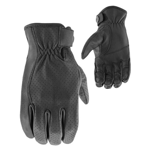 JRC ROCKET 67 PERFORATED LEATHER GLOVES Black Small - Driven Powersports