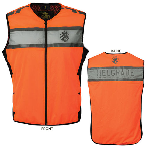 HELGRADE ELBA HI-VIZ VEST High-Visibility Orange Men's Medium - Driven Powersports