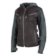 Speed & Strength Speed And Strength Women's Street Savvy Leather & Waxed Canvas Moto Jacket Ox Blood XS Women's - Driven Powersports