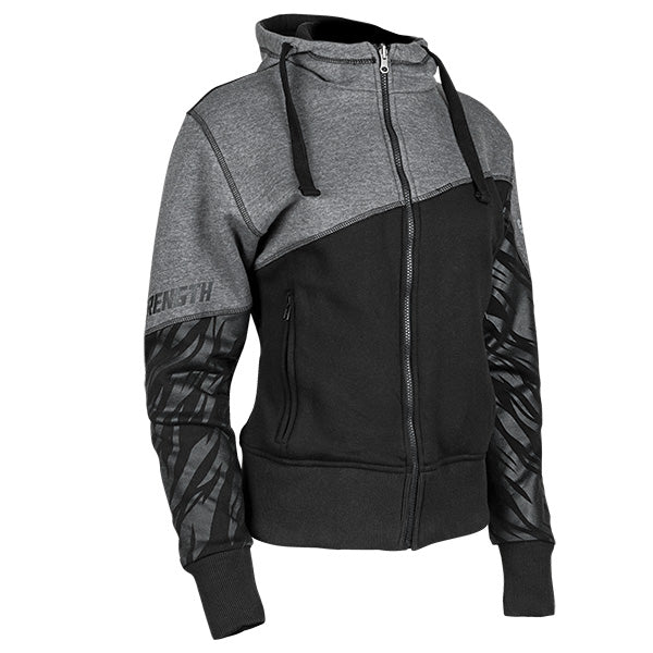 SPEED & STRENGTH S&S WOMEN'S CAT OUT'A HELL ARMOURED HOODY Black/Grey Women's Large - Driven Powersports