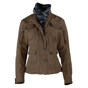 Joe Rocket WOMEN'S LUNA WAXED CANVAS JACKET Sand XS Women's - Driven Powersports