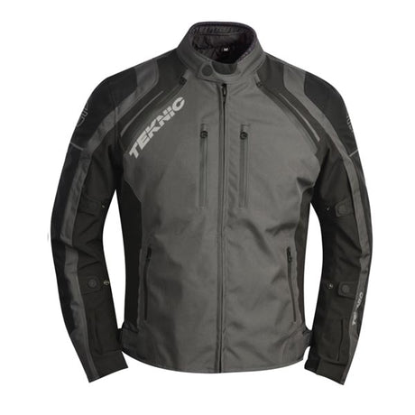 Teknic Domain Men's Waterproof Textile Jacket Grey/Black 2XL Men's - Driven Powersports