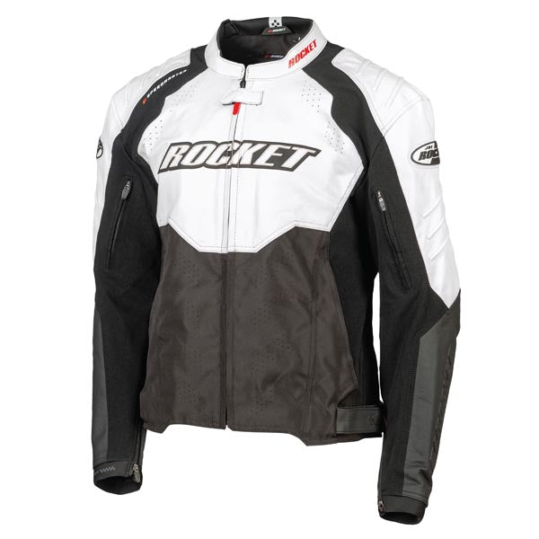 Joe Rocket Speedmaster Mens Leather Jacket White 3XL Men's - Driven Powersports