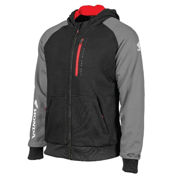 Joe Rocket Honda Reactor Mens Full-Zip Protective Hoody Grey 3XL Men's - Driven Powersports