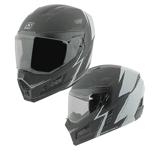 SPEED & STRENGTH OFF THE CHAIN SS1550 FULL FACE HELMET Matte Black/Grey Small - Driven Powersports