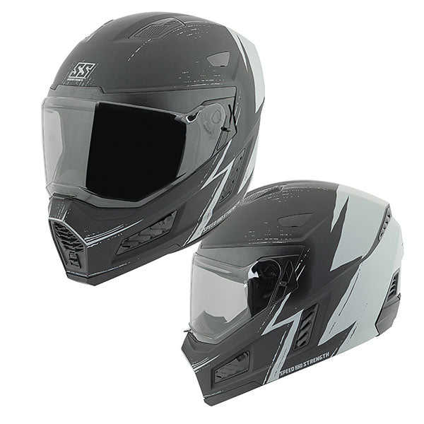 SPEED & STRENGTH OFF THE CHAIN SS1550 FULL FACE HELMET Matte Black/Grey 2XL - Driven Powersports