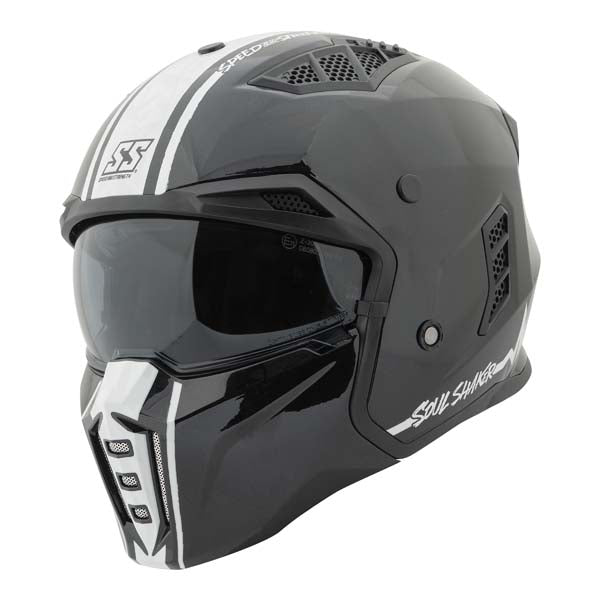 Speed & Strength SS2450 Soul Shaker Streetfighter Helmet White 2XL - Driven Powersports