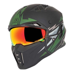 Speed & Strength SS2450 TRIAL BY FIRE STREETFIGHTER HELMET Olive/Grey 2XL - Driven Powersports