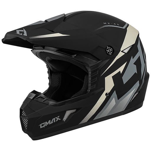 GMAX MX46Y COMPOUND MX YOUTH HELMET Grey/Black Youth Small - Driven Powersports