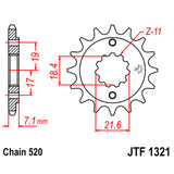 JT SPROCKETS SPROCKET FRONT 520 12T Red - Driven Powersports