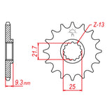 JT SPROCKETS SPROCKET FRONT 520 14T Red - Driven Powersports