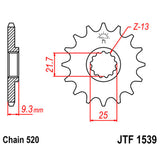 JT SPROCKETS SPROCKET FRONT 520 15T Red - Driven Powersports