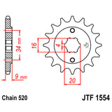 JT SPROCKETS SPROCKET FRONT 520 14T - Driven Powersports