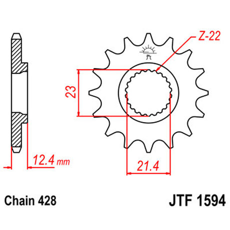 JT SPROCKETS SPROCKET FRONT 428 15T - Driven Powersports