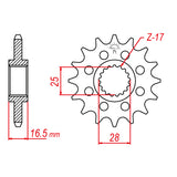 JT SPROCKETS SPROCKET FRONT 525 16T - Driven Powersports