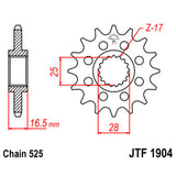 JT SPROCKETS SPROCKET FRONT 525 17T - Driven Powersports