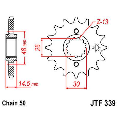 JT SPROCKETS SPROCKET FRONT 530 17T - Driven Powersports