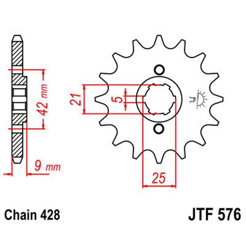 JT SPROCKETS SPROCKET FRONT 428 19T - Driven Powersports