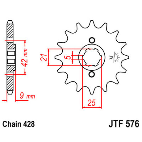 JT SPROCKETS SPROCKET FRONT 428 19T - Driven Powersports