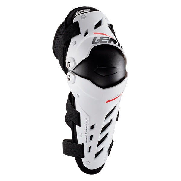 Leatt Dual Axis Knee & Shin Guard White LG-XL - Driven Powersports