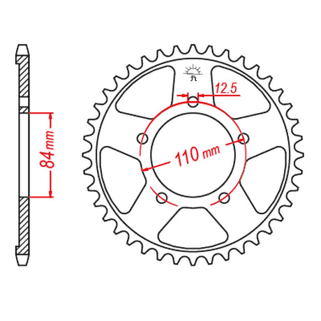 JT SPROCKETS SPROCKET REAR 520 36T - Driven Powersports