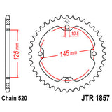 JT SPROCKETS SPROCKET REAR 520 39T - Driven Powersports