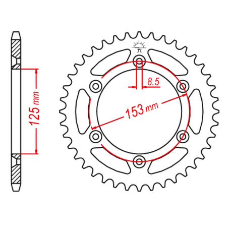 JT SPROCKETS SPROCKET REAR 520 47T - Driven Powersports