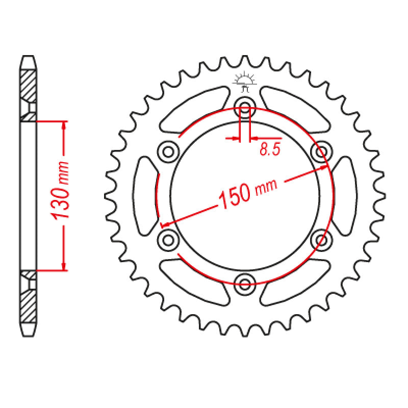 JT SPROCKETS SPROCKET REAR 520 48T - Driven Powersports