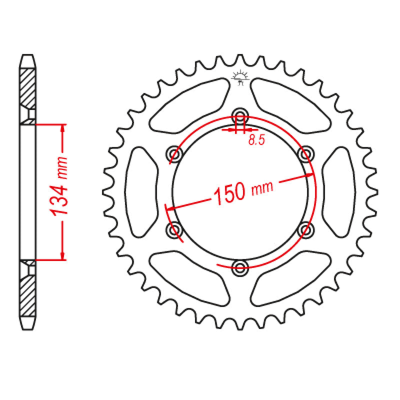 JT SPROCKETS SPROCKET REAR 520 48T - Driven Powersports