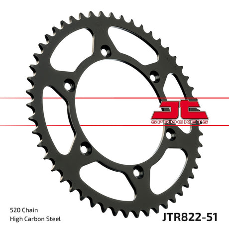 JT SPROCKETS SPROCKET REAR 520 51T Teal - Driven Powersports