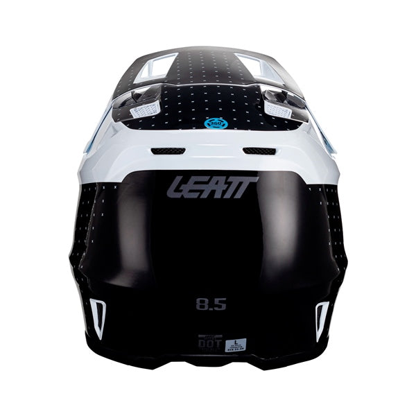LEATT HELM MOTO 8.5 V24 KIT Black/White XS - Driven Powersports