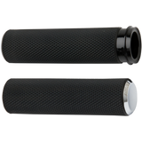 ARLEN NESS GRIPS KNURLED RUBBER CBL Chrome Front - Driven Powersports